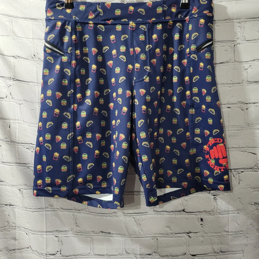 Feed Me Fight Me Men's Athletic Gym Shorts fast food  Size s